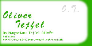 oliver tejfel business card