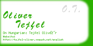 oliver tejfel business card